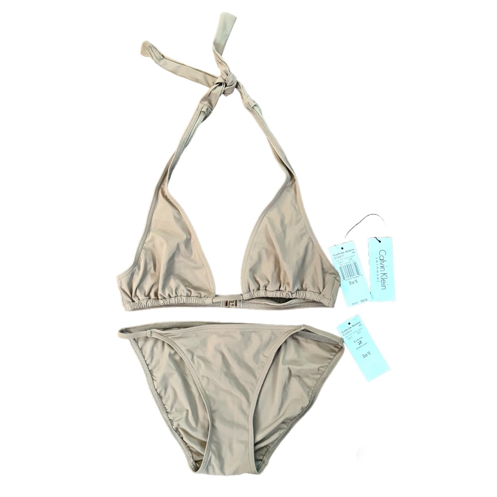 Calvin Klein Swimwear Nude Bikini, Size 10, Nwt